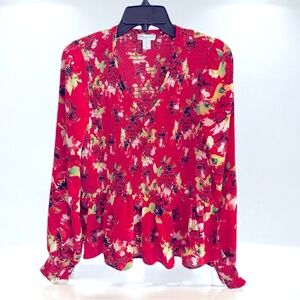 Carolina Belle Montreal Pink Floral Blouse. Medium. Like New!
